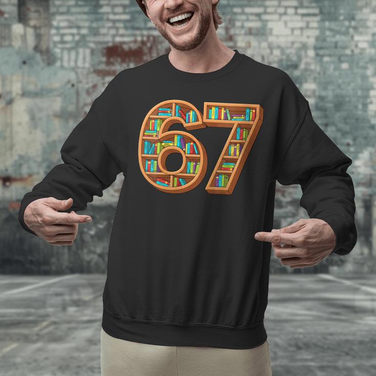 Literary 67 Bookshelf Six Seven Reading Meme Unisex Sweatshirt Literary 67 Bookshelf Six Seven Reading Meme Unisex Sweatshirt