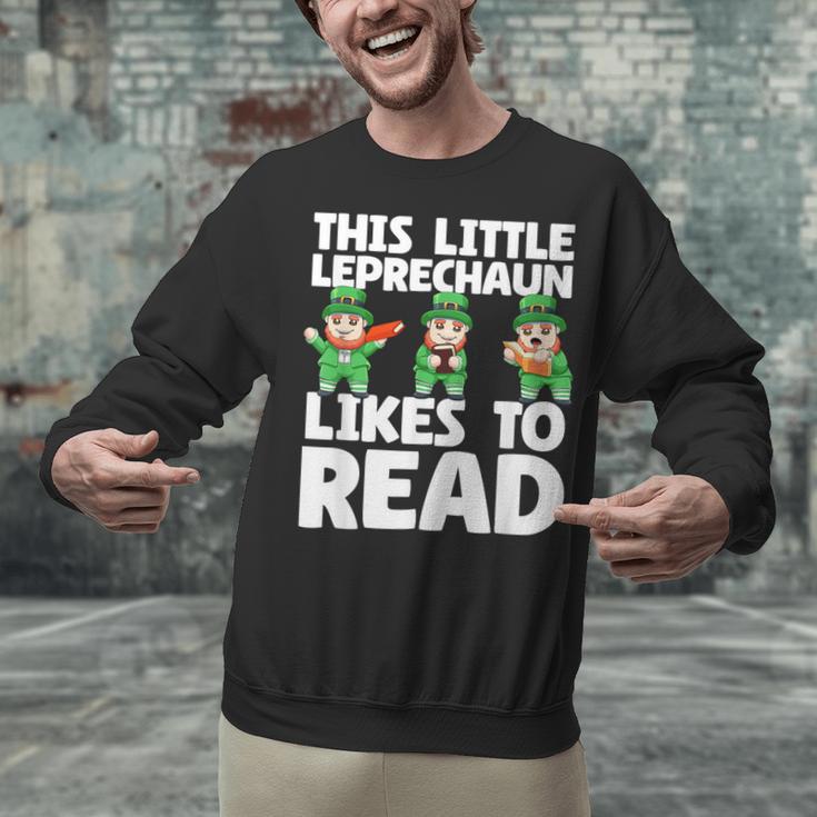 This Little Leprechaun Likes To Read St Patrick's Day Book Unisex Sweatshirt