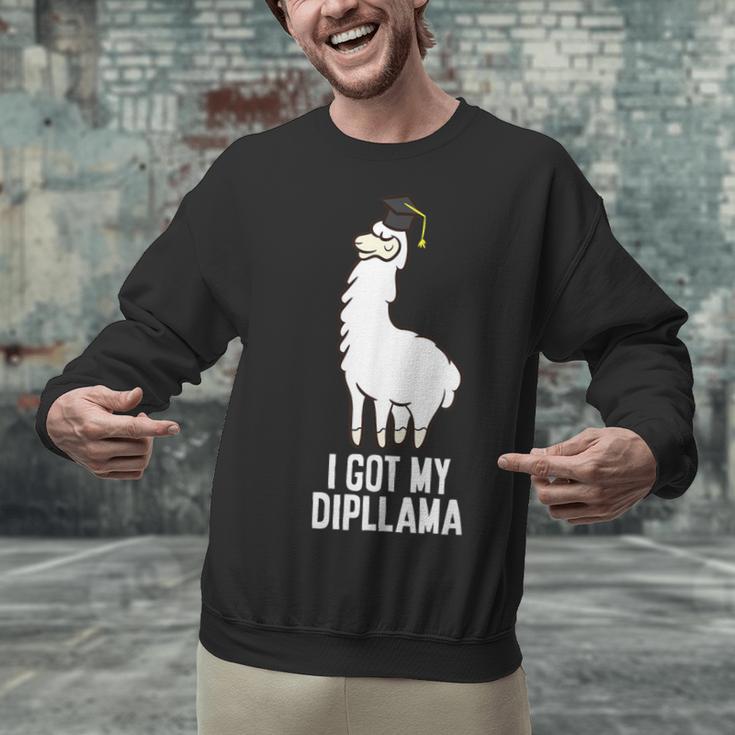LLama Graduation I Got My Dipllama Cute Llama Unisex Sweatshirt
