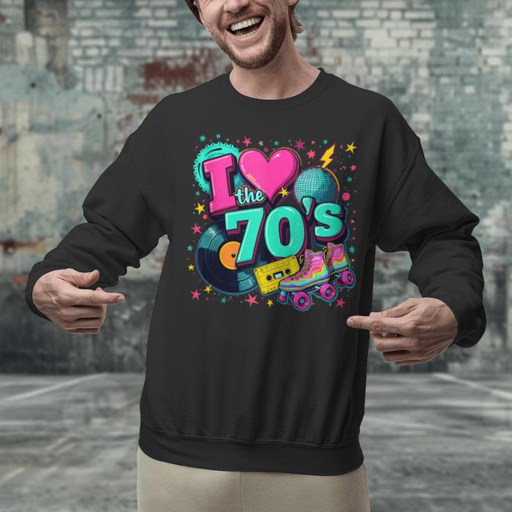 I Love The 70s Retro Cassette Roller Vinyl Disco Nostalgia Unisex Sweatshirt I Love The 70s Retro Cassette Roller Vinyl Disco Nostalgia Unisex Sweatshirt