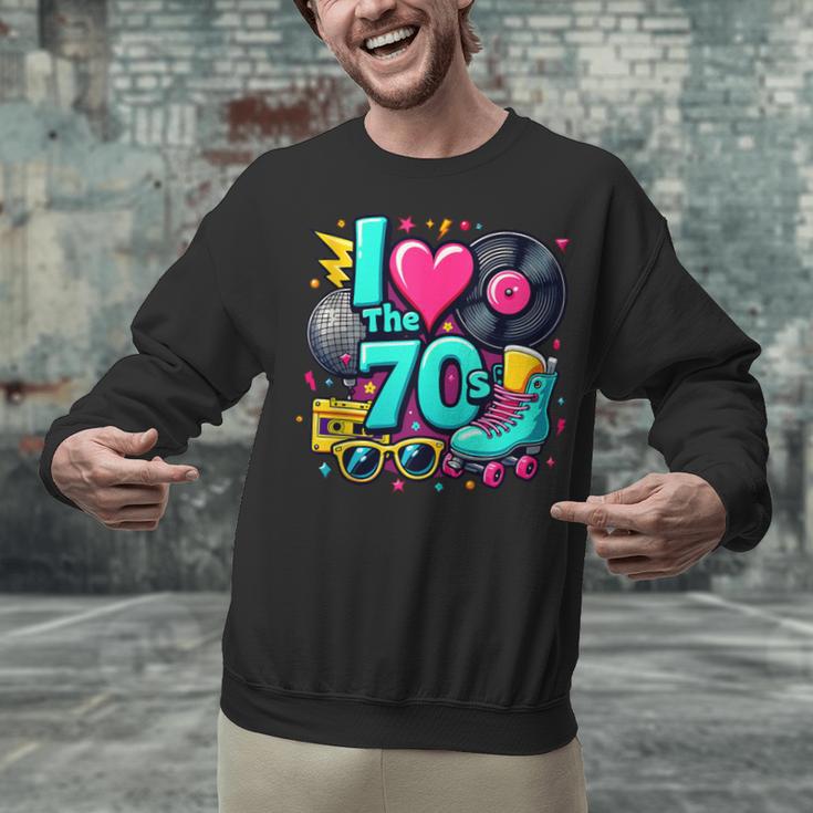 I Love The 70s Vintage Cassette Roller Vinyl Nostalgia 70s Unisex Sweatshirt