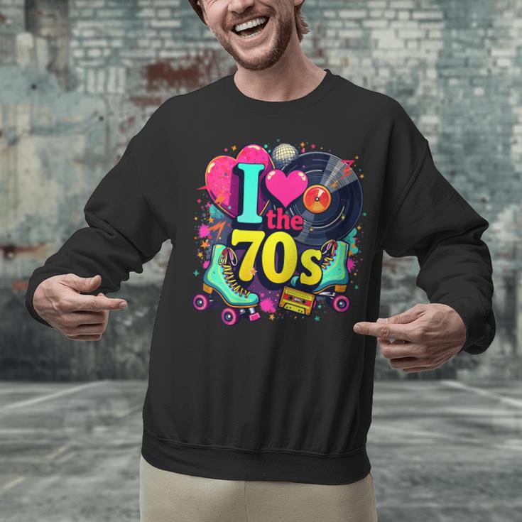 I Love The 70s Vintage Cassette Roller Vinyl Nostalgia 70s Unisex Sweatshirt