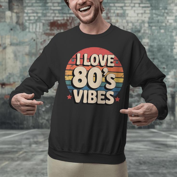 I Love 80’s Vibes Retro 80s Style Vintage Sunset Nostalgia Unisex Sweatshirt