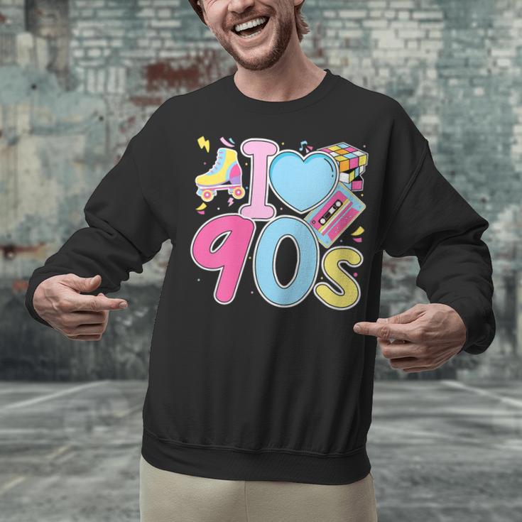I Love 90's Retro Style Nostalgia Vibe 1990's Party Unisex Sweatshirt