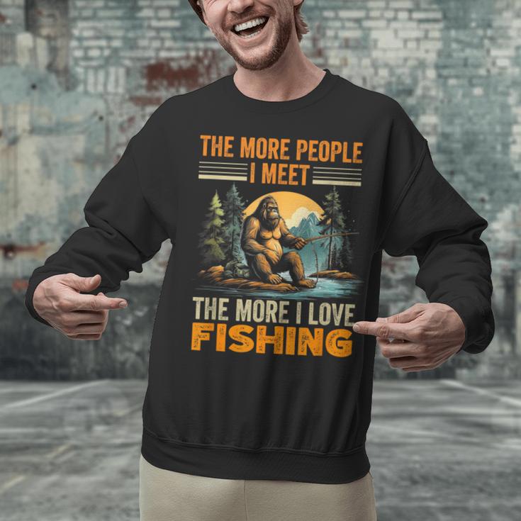 I Love Fishing Bigfoot Fisherman Introvert Sarcastic Unisex Sweatshirt I Love Fishing Bigfoot Fisherman Introvert Sarcastic Unisex Sweatshirt