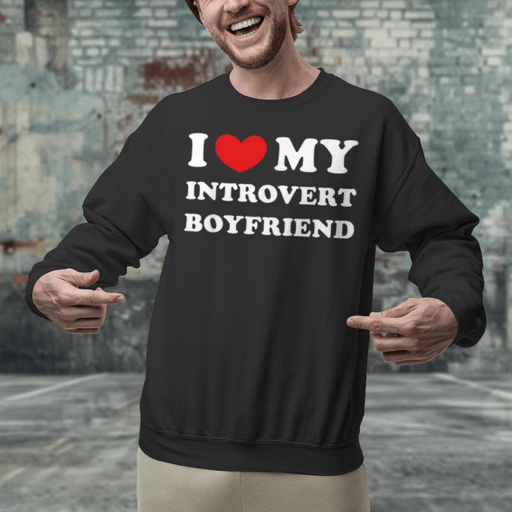 I Love My Introvert Boyfriend I Heart My Introvert BF Unisex Sweatshirt