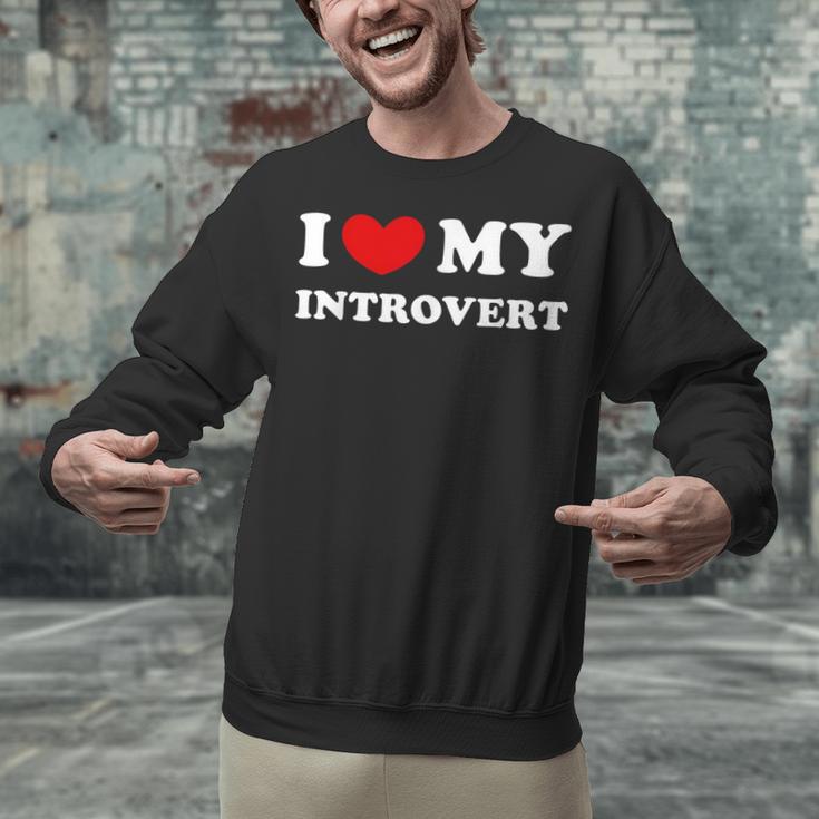 I Love My Introvert I Heart My Introvert Unisex Sweatshirt I Love My Introvert I Heart My Introvert Unisex Sweatshirt