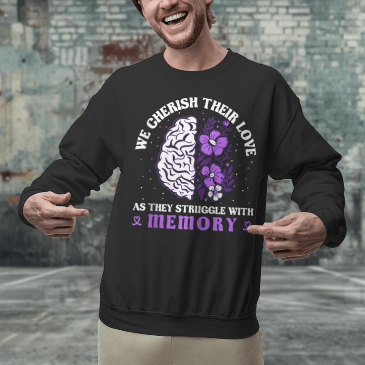 Love And Memory Floral Bain Inspirational Dementia Awareness Unisex Sweatshirt