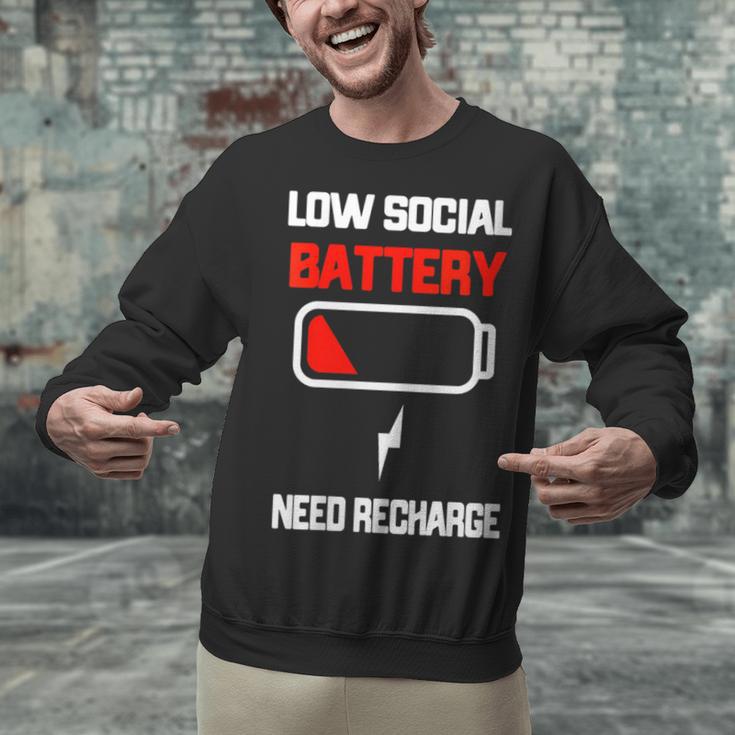 Low Social Battery Need Recharge Introvert Self-Care Unisex Sweatshirt Low Social Battery Need Recharge Introvert Self-Care Unisex Sweatshirt