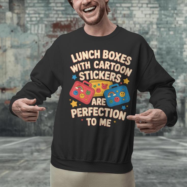 Lunch Boxes With Stickers Lunch Box Nostalgia Retro Unisex Sweatshirt