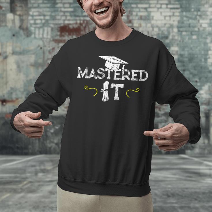 Mastered It Masters Graduation Cool Distressed Unisex Sweatshirt