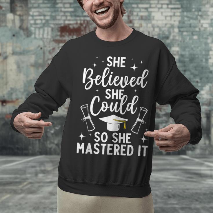 Masters Degree Graduation Art For Women Girl Masters Degree Unisex Sweatshirt