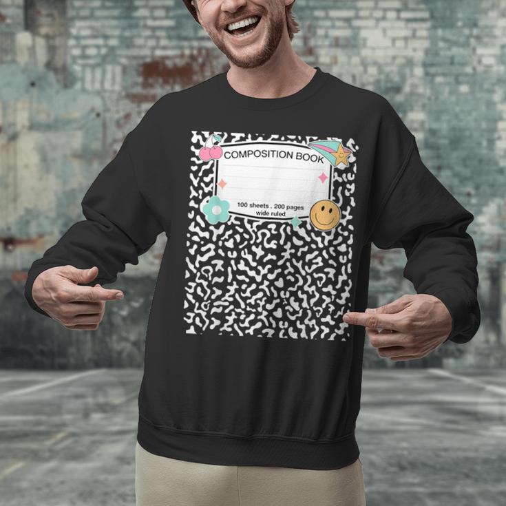Matching Group Halloween Teacher Composition Book Notebook Unisex Sweatshirt Matching Group Halloween Teacher Composition Book Notebook Unisex Sweatshirt