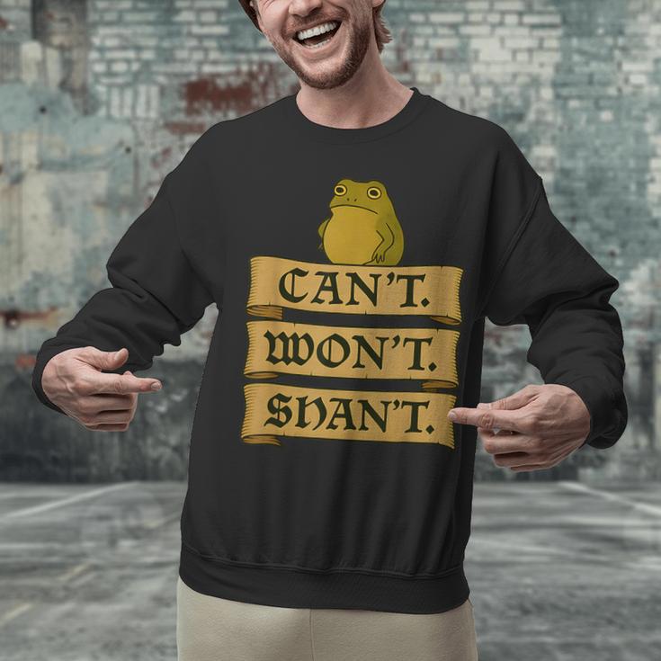 Medieval Frog Meme Sarcastic Introvert Humor Fantasy Unisex Sweatshirt Medieval Frog Meme Sarcastic Introvert Humor Fantasy Unisex Sweatshirt
