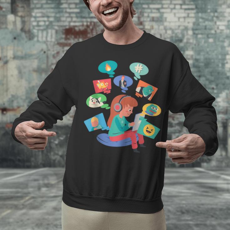 Memes Speak Louder Introvert Anti People Meme Lovers Quiet Unisex Sweatshirt