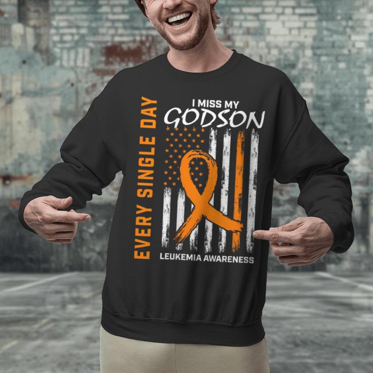 In Memory Of Godson Leukemia Awareness Products Flag Shirts Unisex Sweatshirt