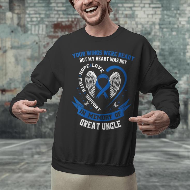 In Memory Of Great Uncle Colon Cancer Awareness Uplifting Unisex Sweatshirt
