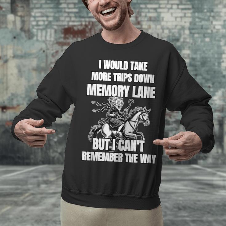 Memory Lane Trips Can't Remember Way Forgetful Grandma Horse Unisex Sweatshirt