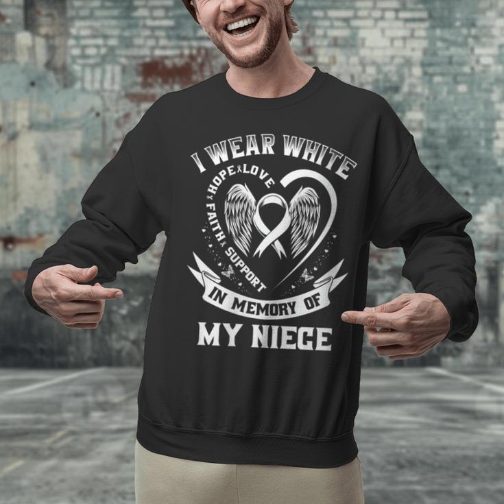 In Memory Of My Niece Lung Cancer Awareness Graphic Unisex Sweatshirt
