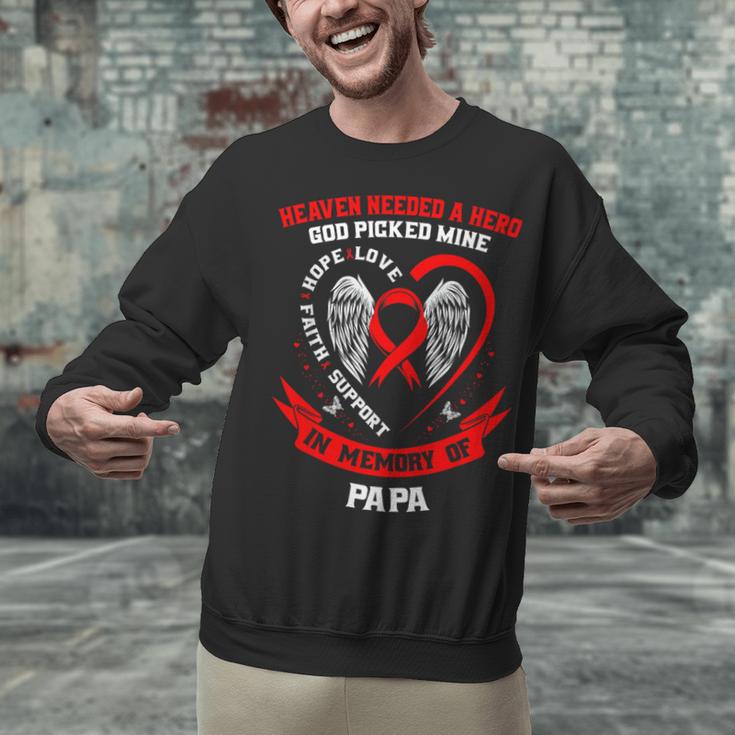In Memory Of My Papa Heart Disease Awareness Month Memorial Unisex Sweatshirt