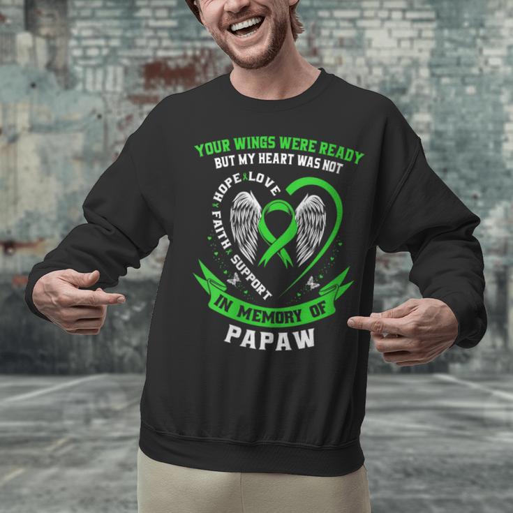 In Memory Of Papaw Non Hodgkins Lymphoma Awareness Cancer Unisex Sweatshirt