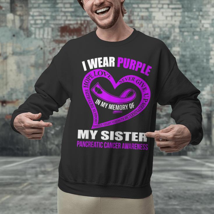 In My Memory Of My Sister PANCREATIC CANCER AWARENESS Unisex Sweatshirt