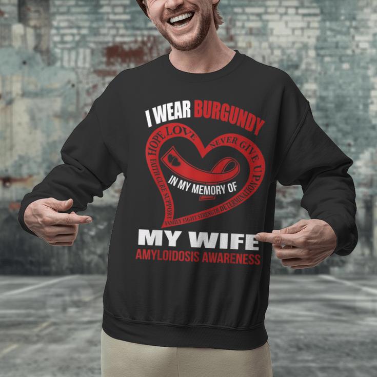 In My Memory Of My Wife AMYLOIDOSIS AWARENESS Unisex Sweatshirt