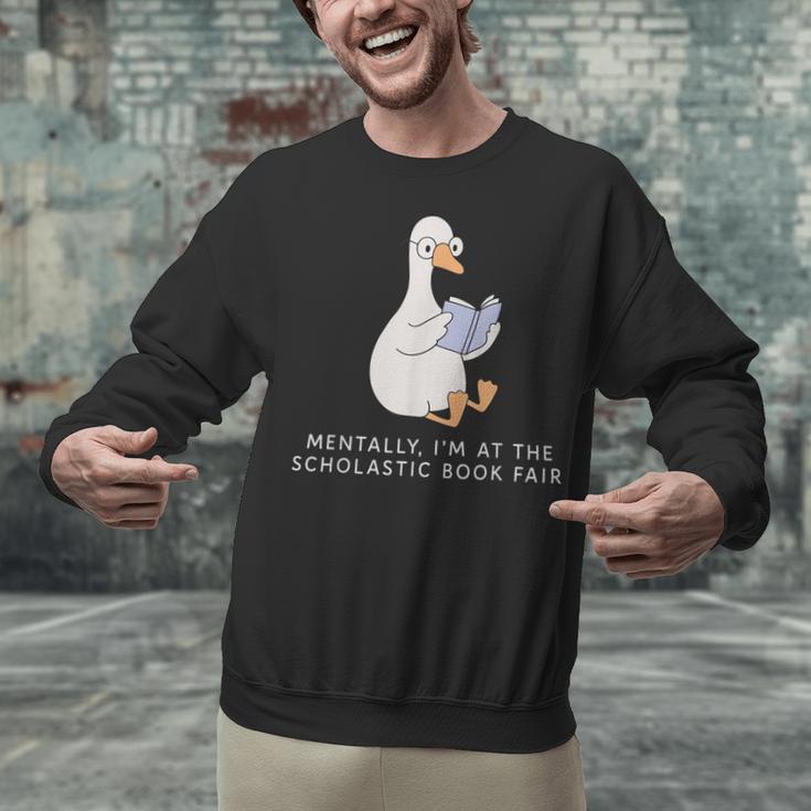 Mentally At The Scholastic Book Fair Retro Vintage Trendy Unisex Sweatshirt