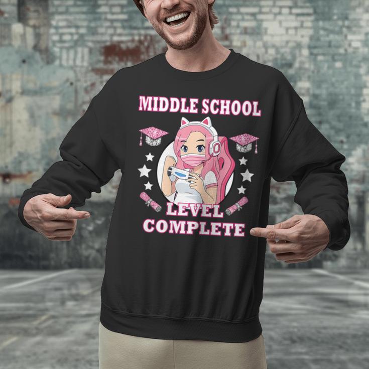 Middle School Level Complete Gaming Graduation Anime Girl Unisex Sweatshirt