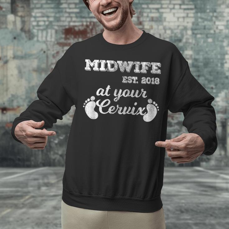 Midwife Est 2018 At Your Cervix Graduation Unisex Sweatshirt
