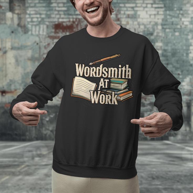 Wordsmith At Work Vintage Writer & Author Pen Book Lover Unisex Sweatshirt