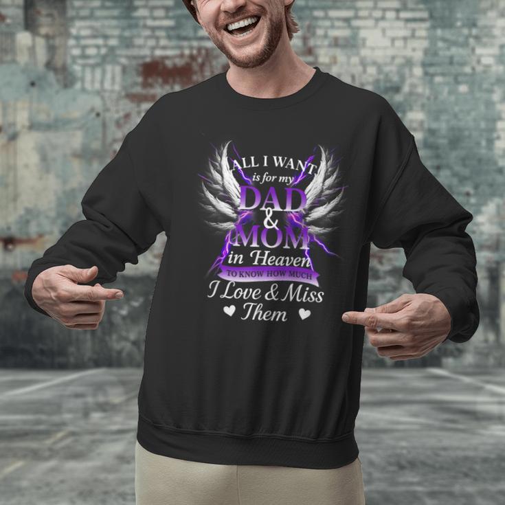 Mom & Dad My Angels In Memory Of Parents In Heaven Unisex Sweatshirt Mom & Dad My Angels In Memory Of Parents In Heaven Unisex Sweatshirt