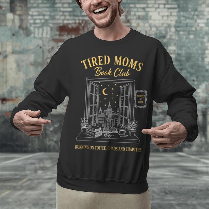 Mom Book Club Tired Moms Book Club Running On Coffee Cha0 Unisex Sweatshirt Mom Book Club Tired Moms Book Club Running On Coffee Cha0 Unisex Sweatshirt