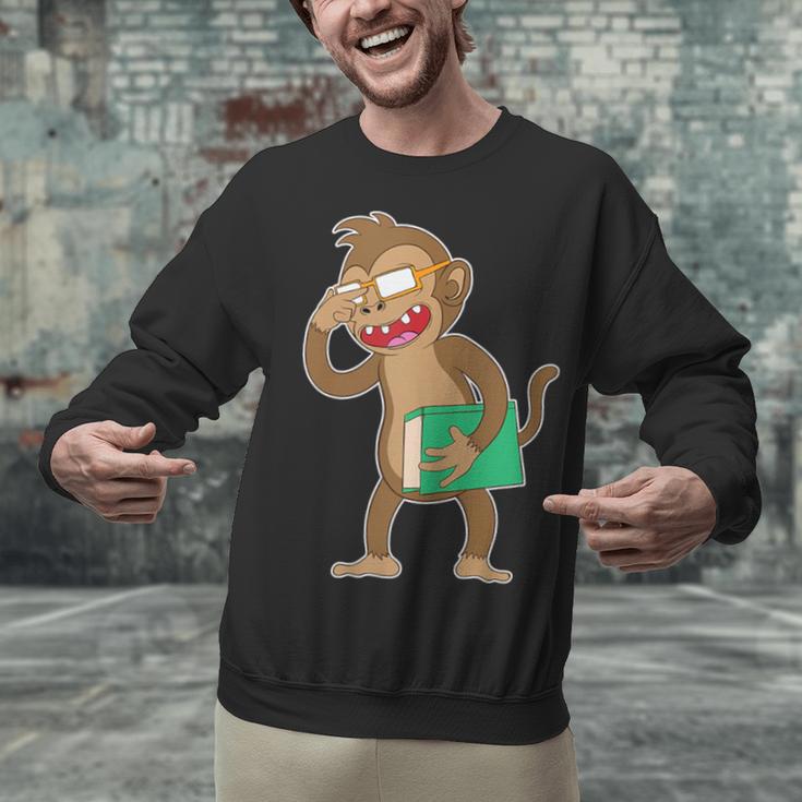 Monkey With a Book Unisex Sweatshirt