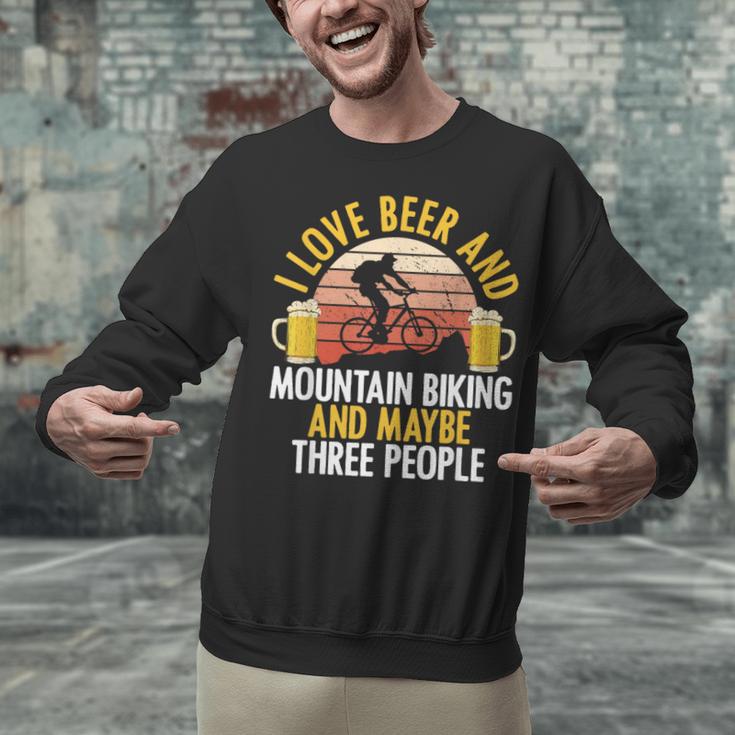 Mountain Biking Beer Drinking Introvert Sayings For Cyclist Unisex Sweatshirt
