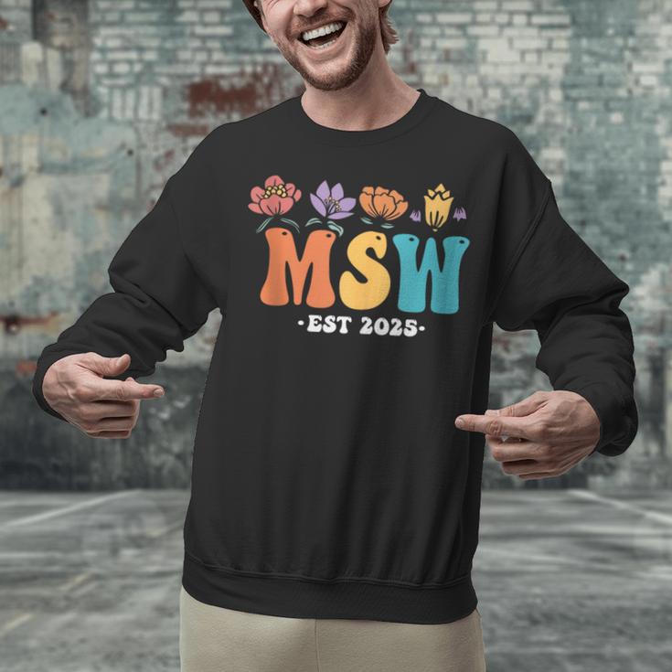 MSW Est 2025 Graduation School Social Worker Shirt Master Unisex Sweatshirt