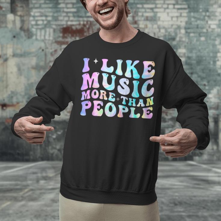 I Like Music More Than People Introvert Musician Retro Unisex Sweatshirt I Like Music More Than People Introvert Musician Retro Unisex Sweatshirt