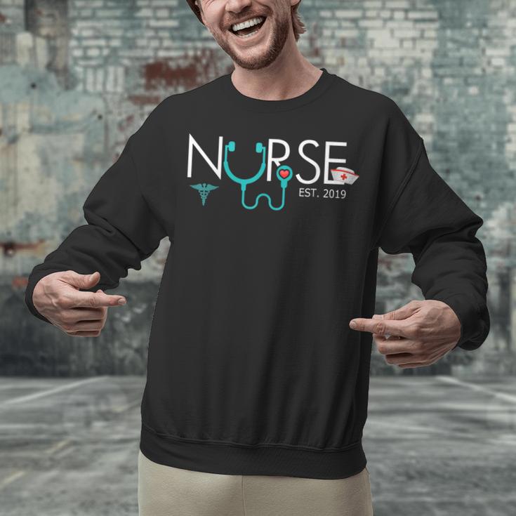 New Nurse Est 2019 TShirt School Graduation Nursing Unisex Sweatshirt
