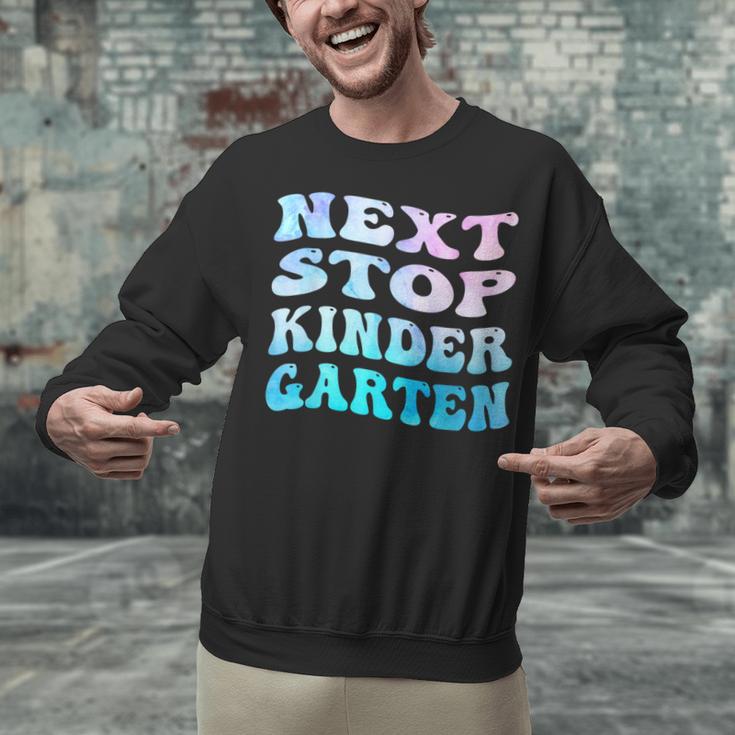 Next Stop Kindergarten Groovy Graduation Last Day Of School Unisex Sweatshirt
