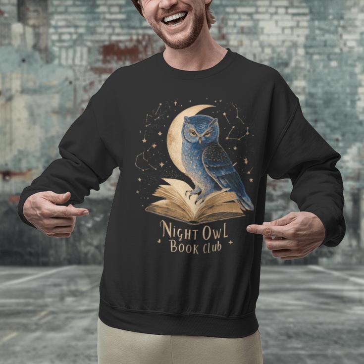 Night Owl Book Club Crescent Moon Late Night Reading Unisex Sweatshirt