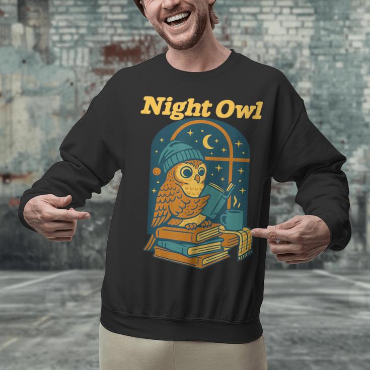 Night Owl Cozy Reading Tea Coffee Lover Bookworm Cute Unisex Sweatshirt Night Owl Cozy Reading Tea Coffee Lover Bookworm Cute Unisex Sweatshirt