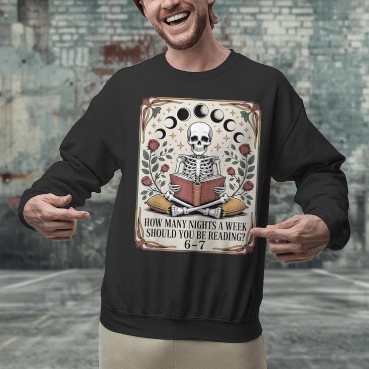 How Many Nights Reading Meme 6 7 Book Lover Unisex Sweatshirt