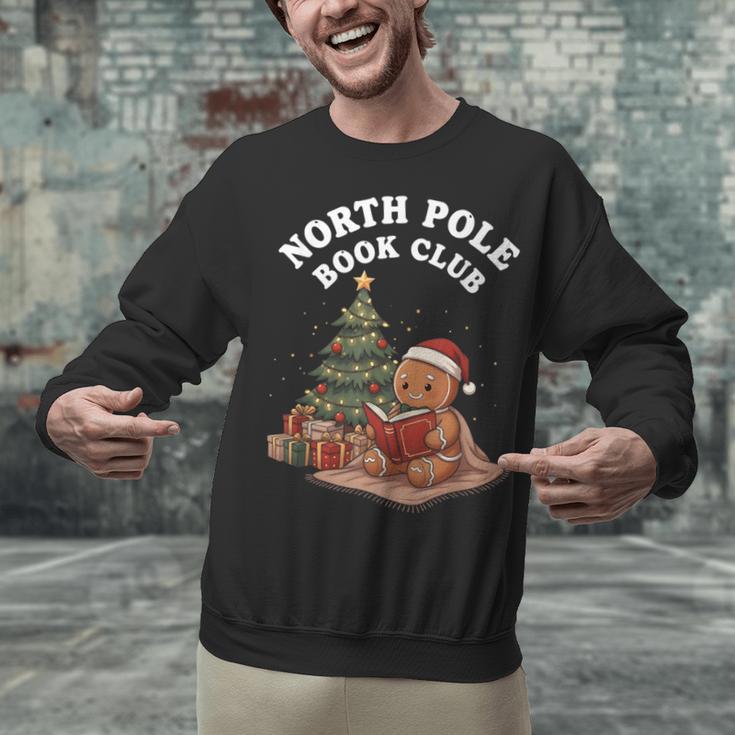 North Pole Book Club Gingerbread Christmas Reading Unisex Sweatshirt