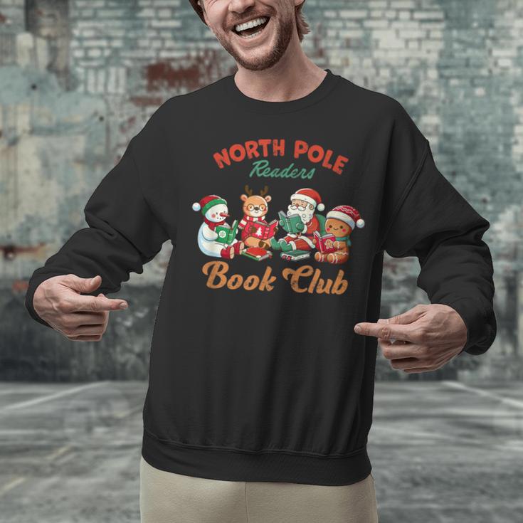 North Pole Readers Book Club Reading Book Christmas Unisex Sweatshirt North Pole Readers Book Club Reading Book Christmas Unisex Sweatshirt