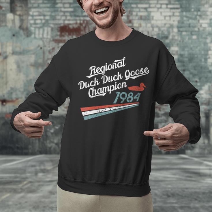 Nostalgia 80s Duck Goose Distressed Unisex Sweatshirt