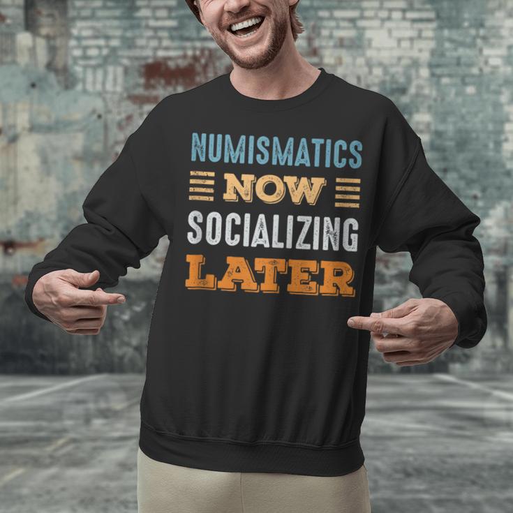 Numismatics Now Minimal Socializing Introvert Vintage Unisex Sweatshirt Numismatics Now Minimal Socializing Introvert Vintage Unisex Sweatshirt