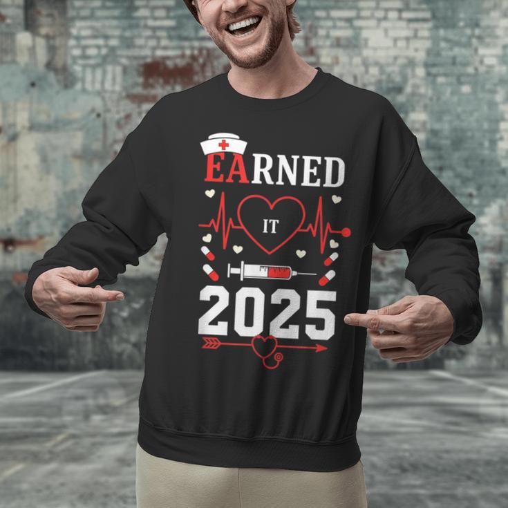 Nurse Earned It 2025 Nurse Graduation RN LPN Class Of 2025 Unisex Sweatshirt