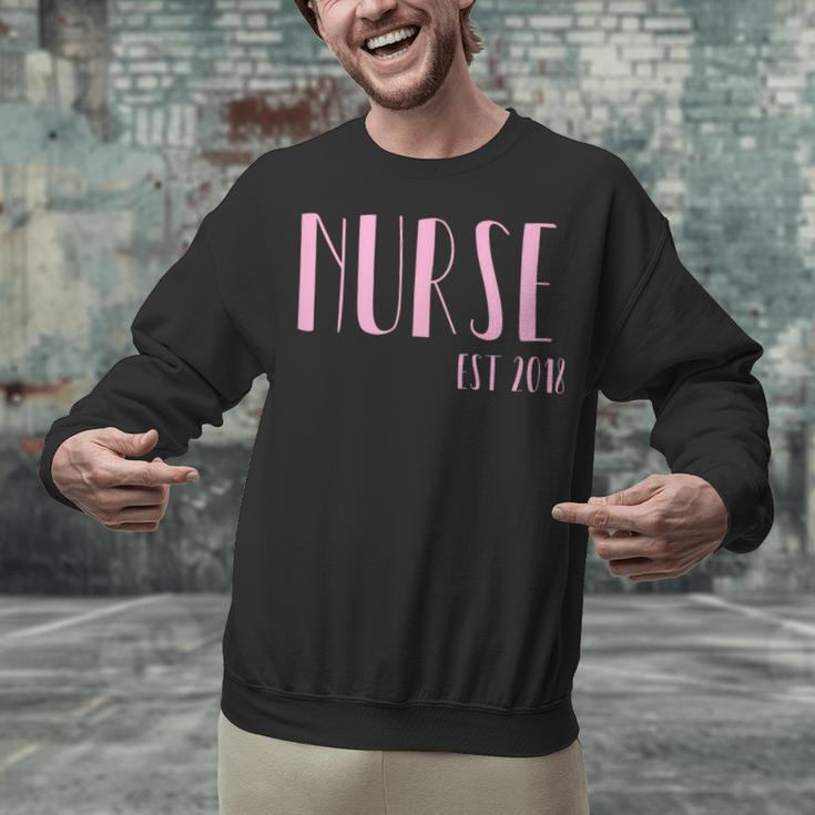 Nurse Est 2018 New Nurse Graduation Shirt Unisex Sweatshirt