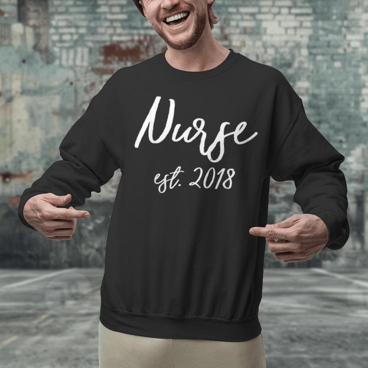NURSE EST 2018 New Nursing School Graduation Shirt Unisex Sweatshirt