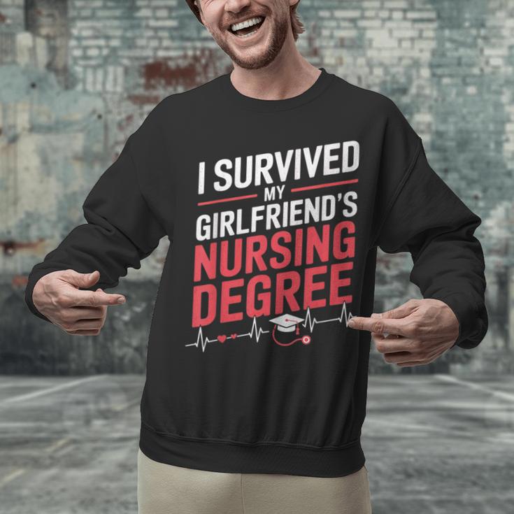 Nurse Graduation I Survived My Girlfriends Nursing Degree Unisex Sweatshirt